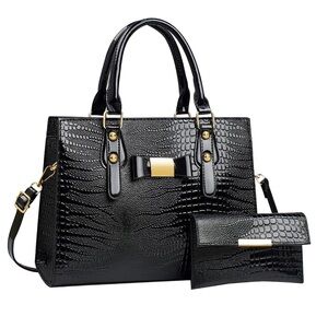 Women’s Shoulder Top Handle Bag and Satchel 2 pcs